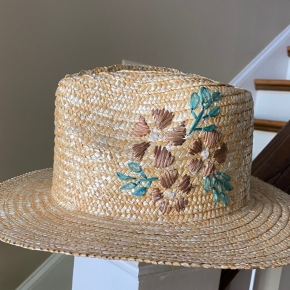 Anthropologie Hat Attack Embellished  Straw Hat main image 7
